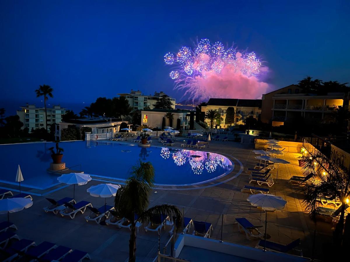 Exceptionnel Sur Cannes Vue Mer Piscine Exteriör bild